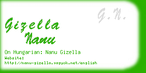 gizella nanu business card